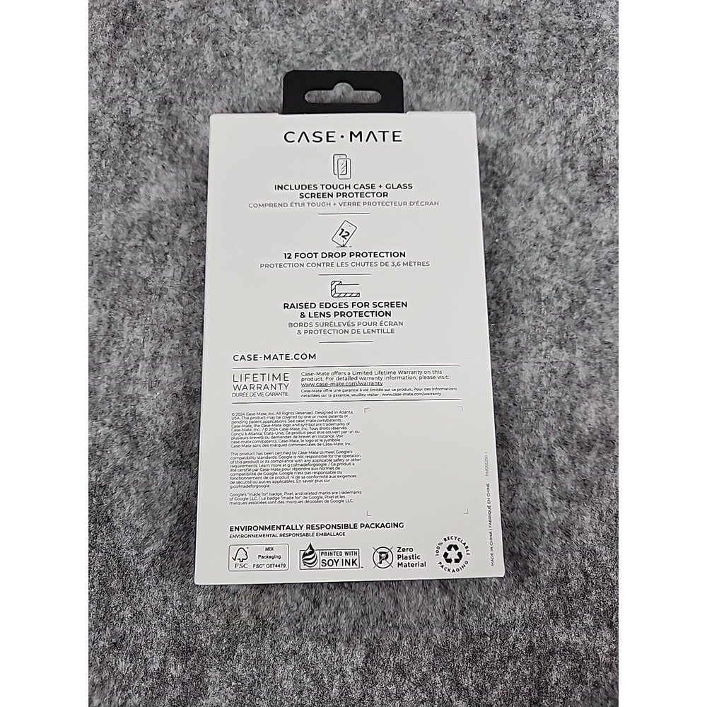 Case-Mate Black Tough Case & Screen Protector Pack for Google Pixel 9 /9 Pro NEW - Picture 2 of 3